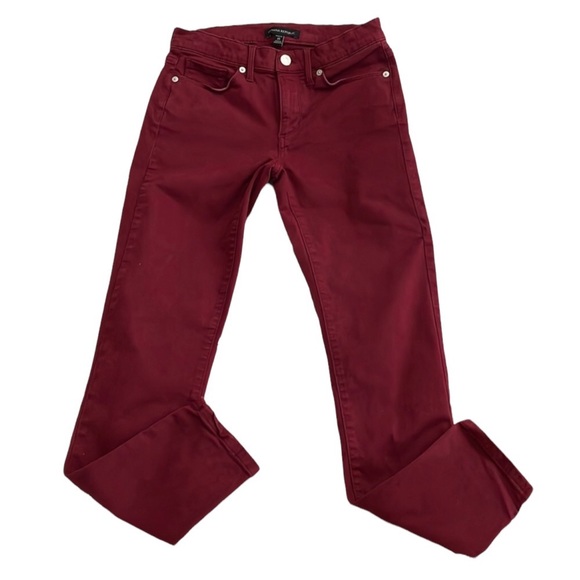RED BANANA REPUBLIC CROPPED SKINNY PANTS - Picture 1 of 7